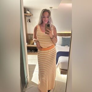 🧡 SABO Knit Set – Tank + Maxi Skirt 🧡